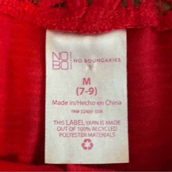 No Boundaries Top Size M Sleeveless Lattice Tie Front​ - Picture 5 of 9